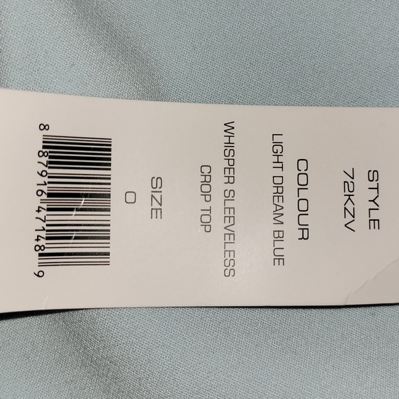 * FRENCH CONNECTION pale blue sleeveless crop top - Picture 5 of 5